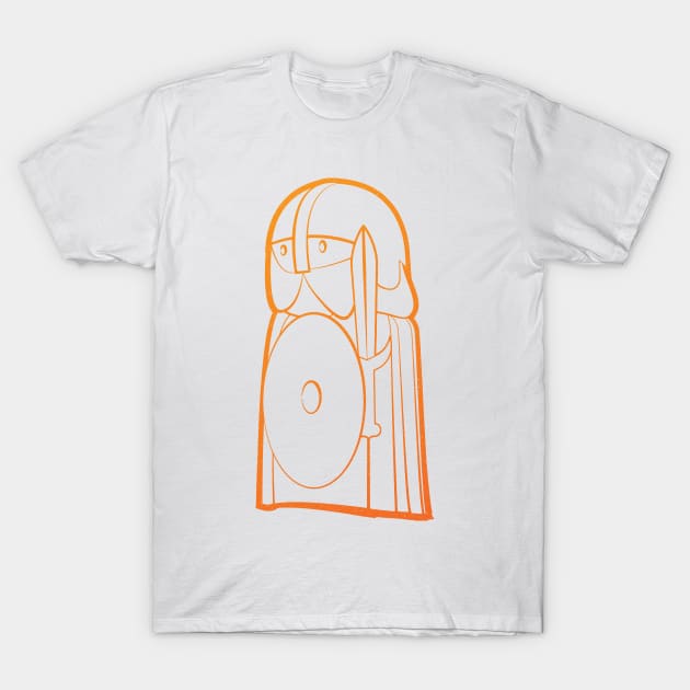 Viking Uig Chessman - Orange T-Shirt by tomsnow